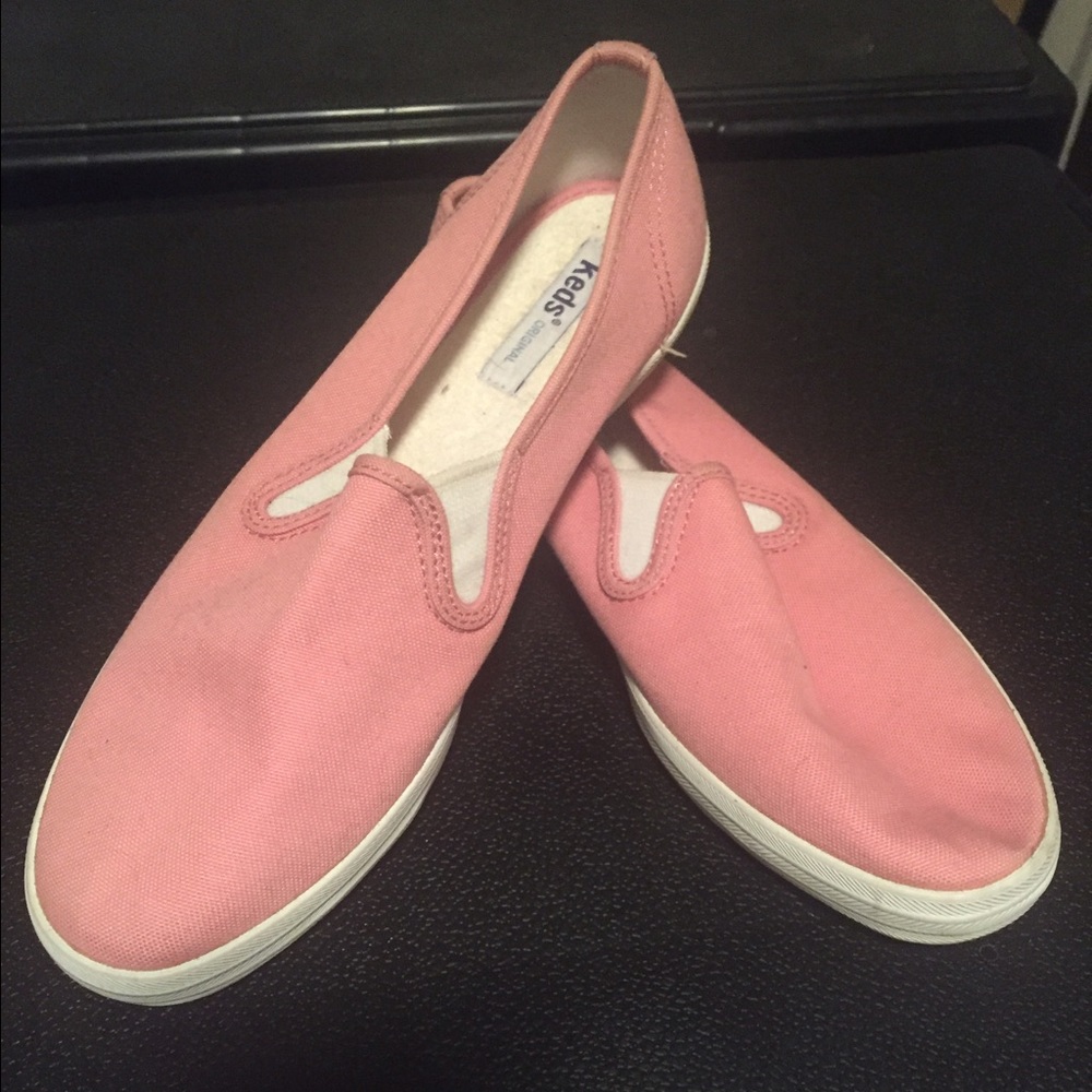 Pink Keds Slip Ons